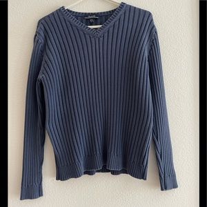 Boy Navy Blue Cotton Sweater